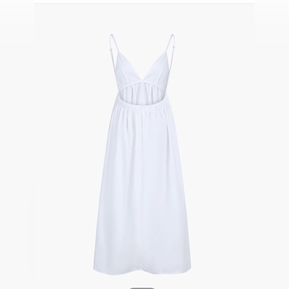 COMMENSE Coastal Cowgirl Open Back Long Dress NWT 100% Cotton Lined straps - Picture 4 of 16